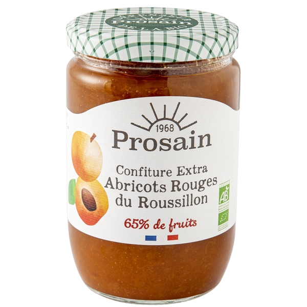 Confiture extra d'abricots du roussillon 65 % de fruits - 730 g
