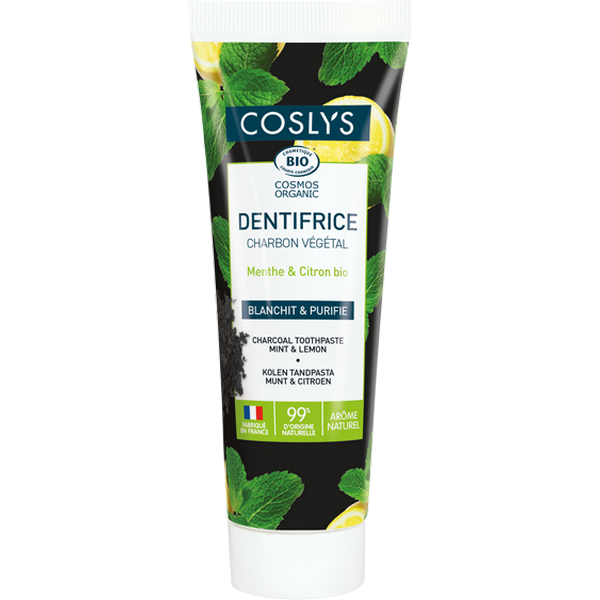 Dentifrice charbon menthe-citron - 100 g