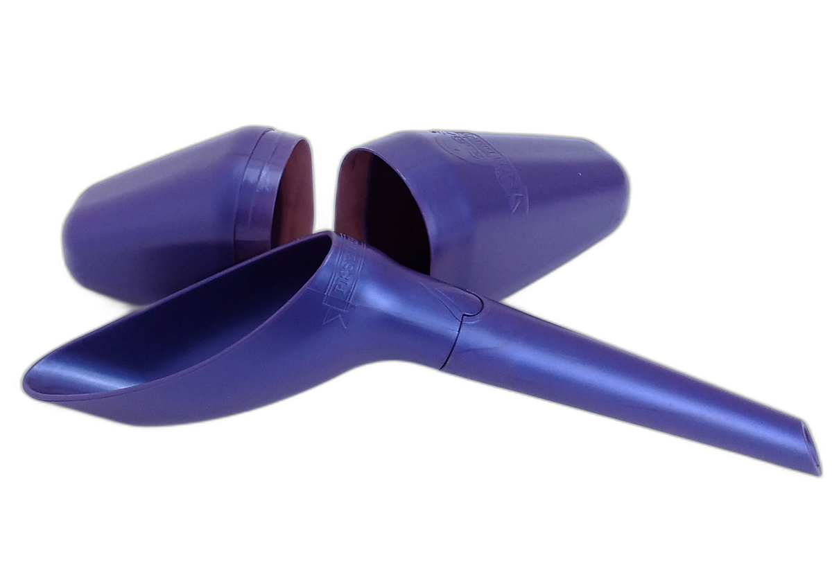 Pisse-debout réutilisable et compact violet nacré