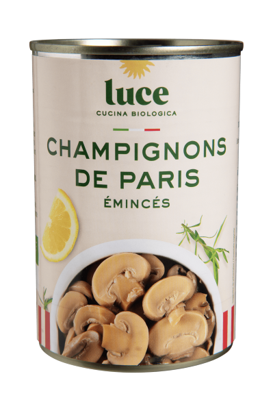 Champignons de paris émincés bio - 400 g