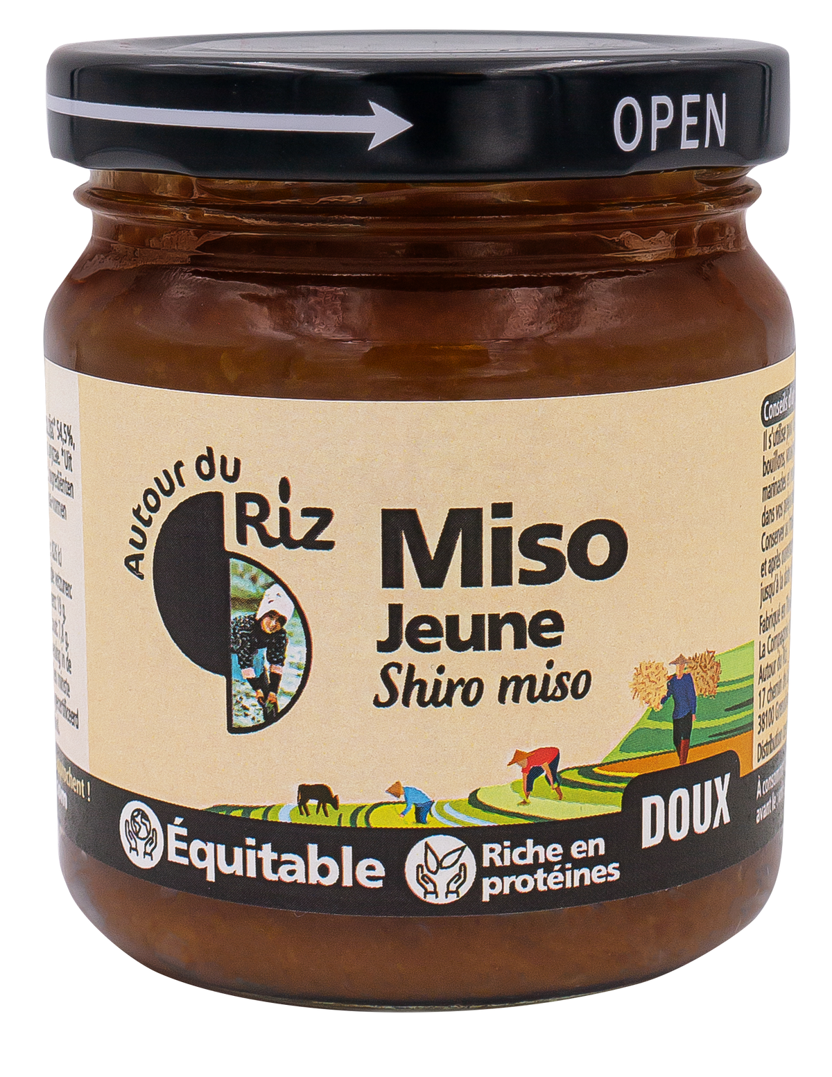 Miso blanc pasteurisé shiro miso bio équitable - 200 g