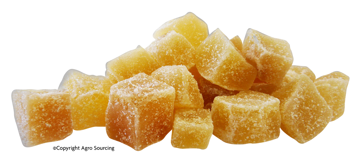 Gingembre confit cubes fairtrade Vrac - 5 kg