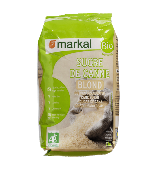 Sucre blond canne bio - 1 kg