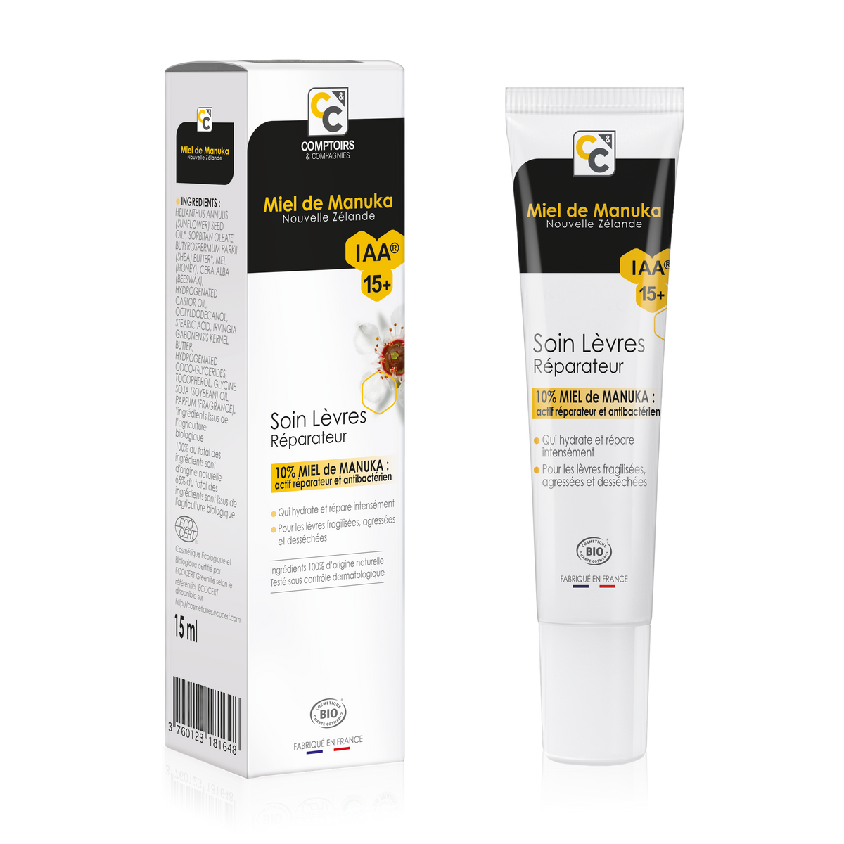 Soin lèvres réparation extrème 10 % miel de manuka iaa15+ - 15 ml
