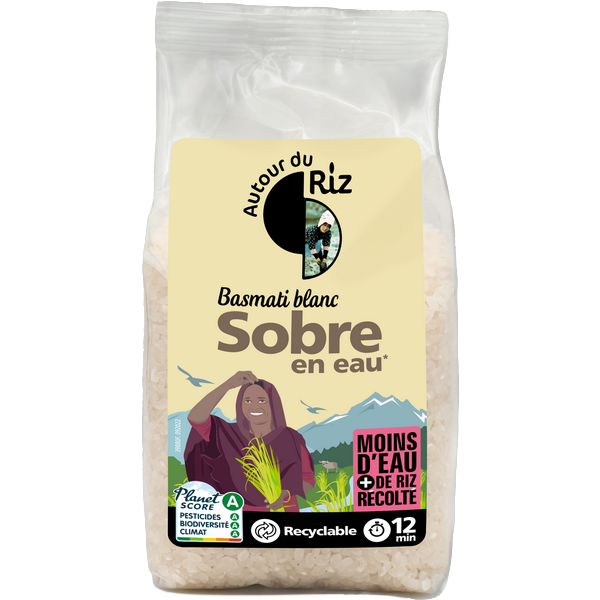 Riz basmati blanc bio sobre en eau (origine Pakistan) - 400 g