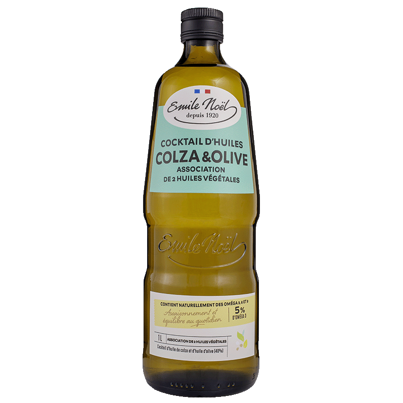Huile vierge colza/olive bio - 1 l