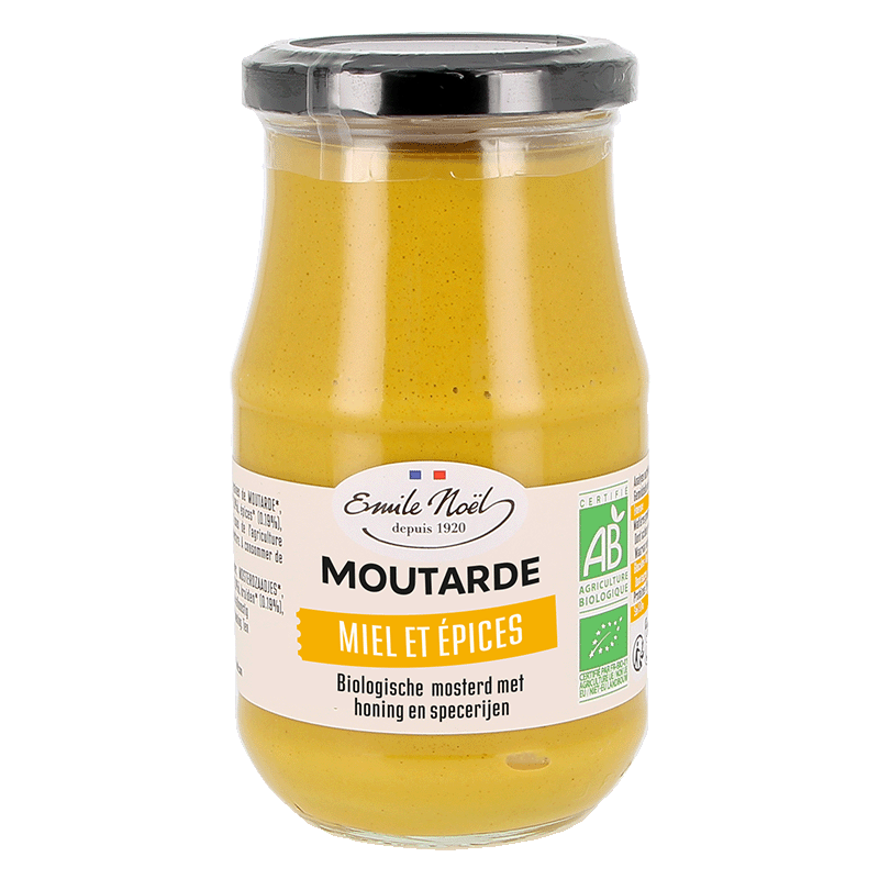 Moutarde au miel et aux epices bio - 200 g