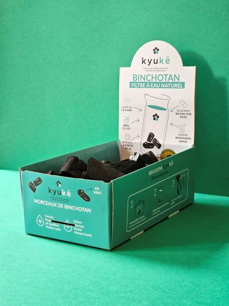 Charbon actif Binchotan en morceaux (30g pour 1l d'eau) (origine Japon) - 1 kg