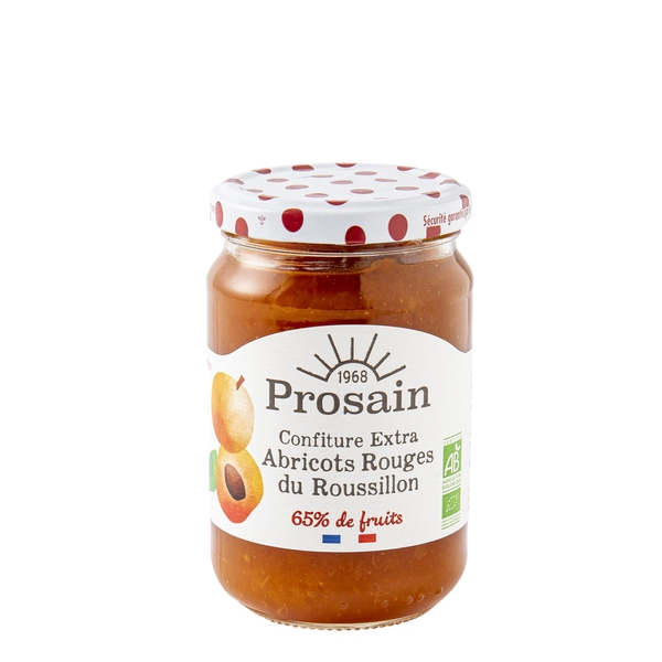 Confiture extra d'abricots du roussillon 65 % de fruits - 350 g