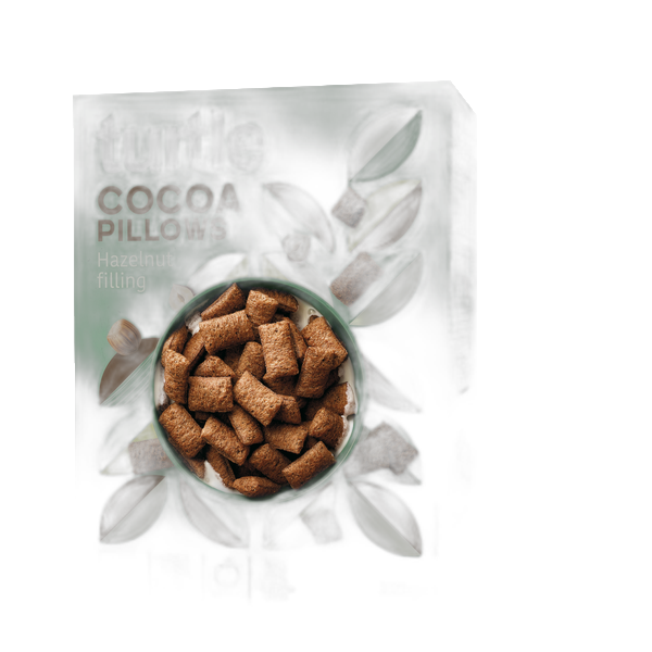 Carrés croustillants fourrés de crème de noisette, bio et sans gluten - 300 g