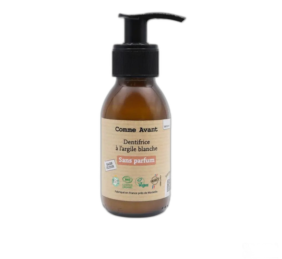 Dentifrice à l'argile blanche - sans parfum & sans fluor - 90 ml