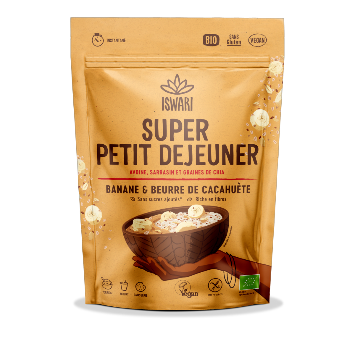 Super petit déjeuner banane et beurre de cacahuètes