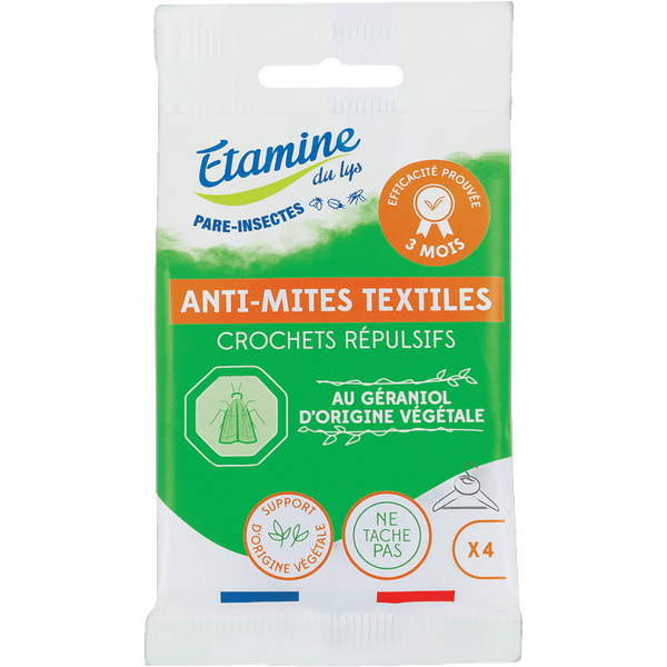 Crochets r√©pulsifs anti-mites textiles