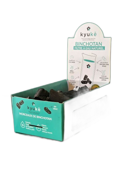 Charbon actif Binchotan en morceaux (30g pour 1l d'eau) (origine Japon) - 1 kg