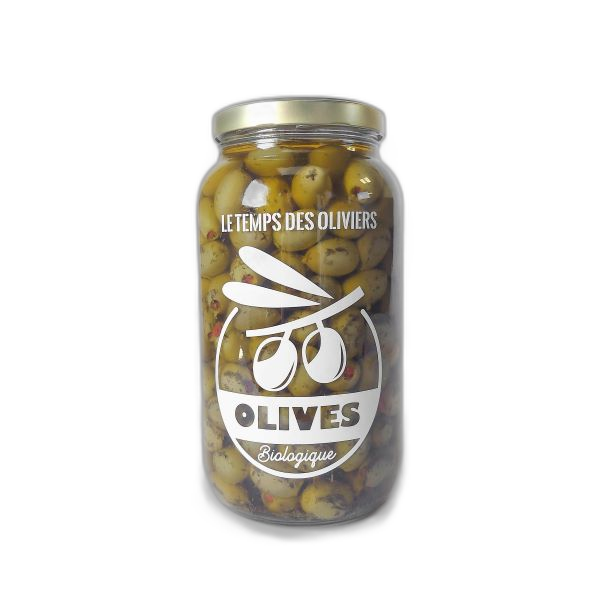 Olives vertes farcies poivrons bio Vrac - 1 kg