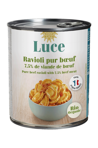 Raviolis bio 7,5% boeuf - 800 g