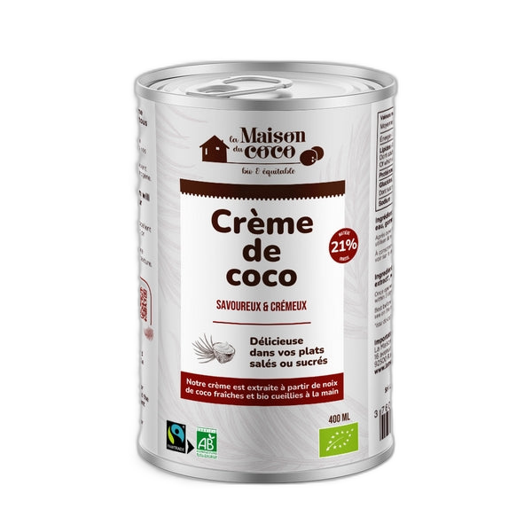 Crème de coco 21% mg bio (équitable) - 400 ml