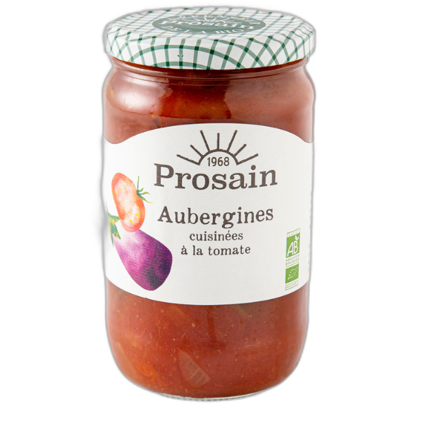 Aubergines cuisinées à la tomate bio - 650 g