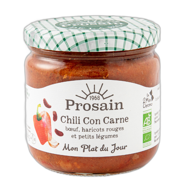 Chili con carne au boeuf et aux haricots rouges bio - 360 g
