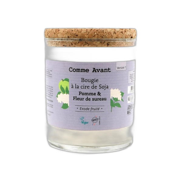Bougie √† la cire de soja pomme & fleur de sureau - 190 g