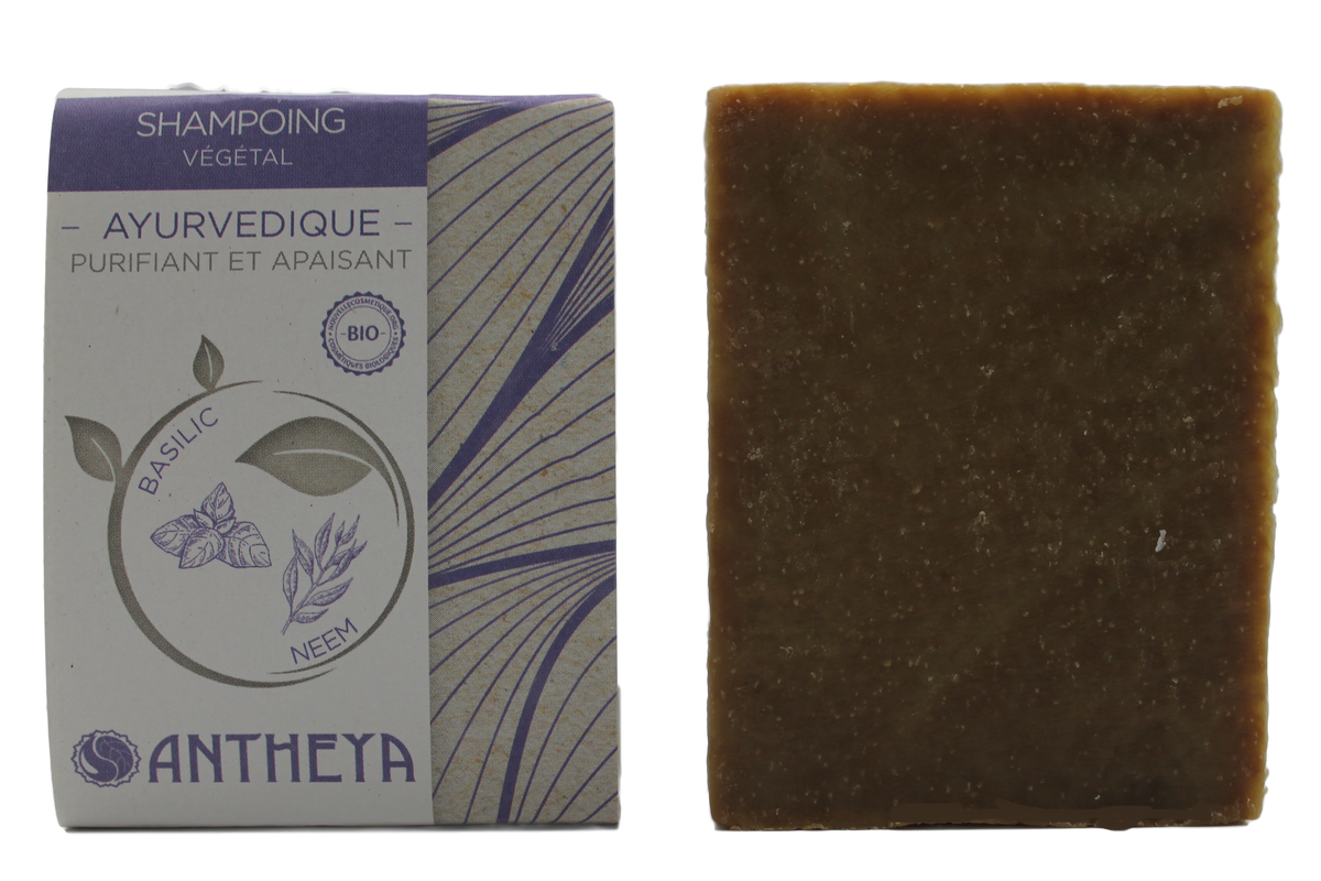 Shampoing solide basilic sacré/neem - anti-pellicules et démangeaisons (bande papier) - 100 g