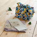 Furoshiki (tissu recycl√©) avec tuto noeuds - M