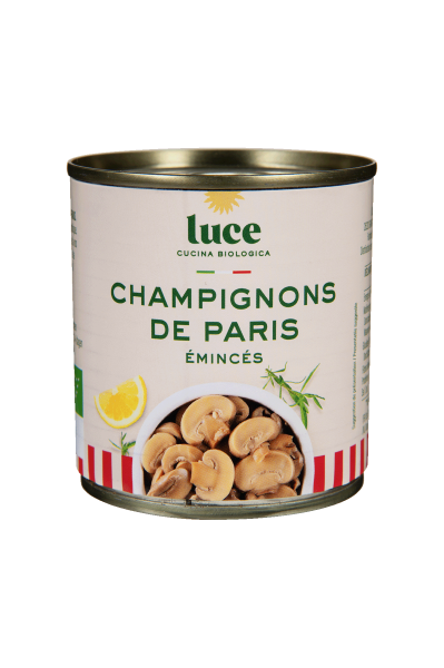 Champignons de paris émincés bio - 3 x 200g