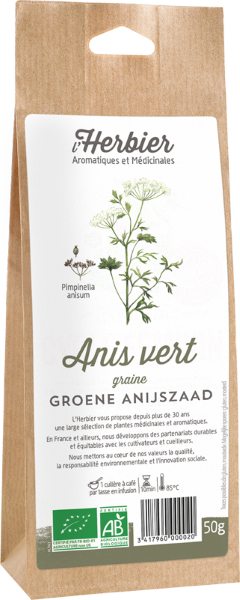 Graines d'anis vert bio (origine France) - 50 g