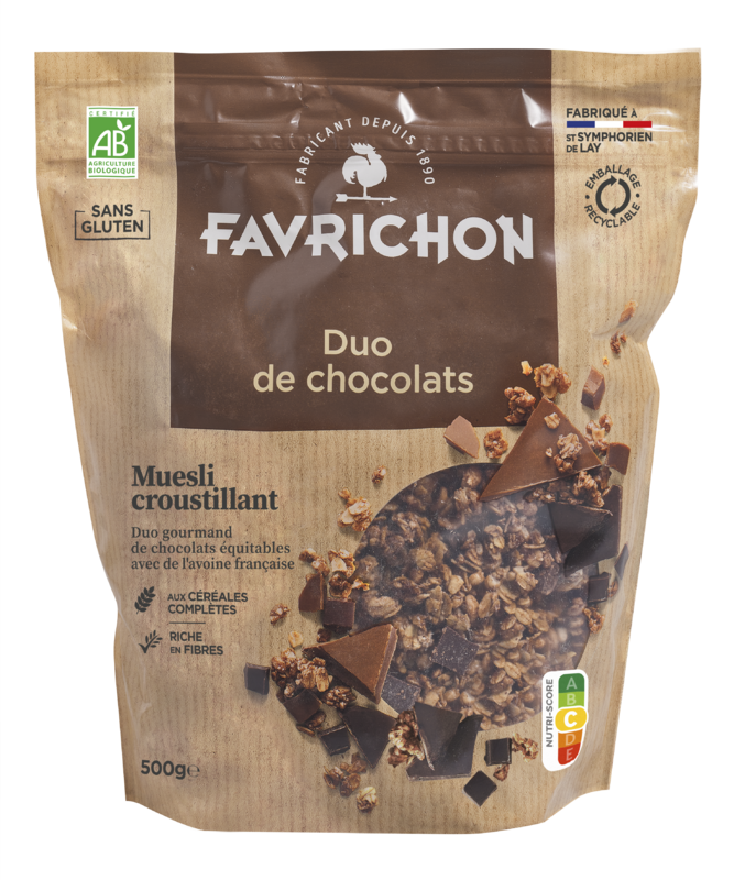 Muesli croustillant duo de chocolats - 500 g