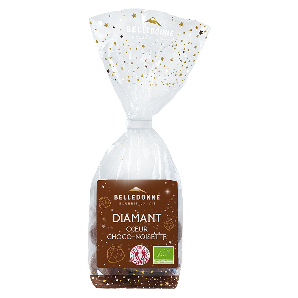 Diamants coeur choco noisette bio - 120 g