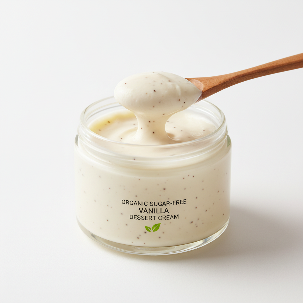 Crème dessert vanille sans sucre bio
