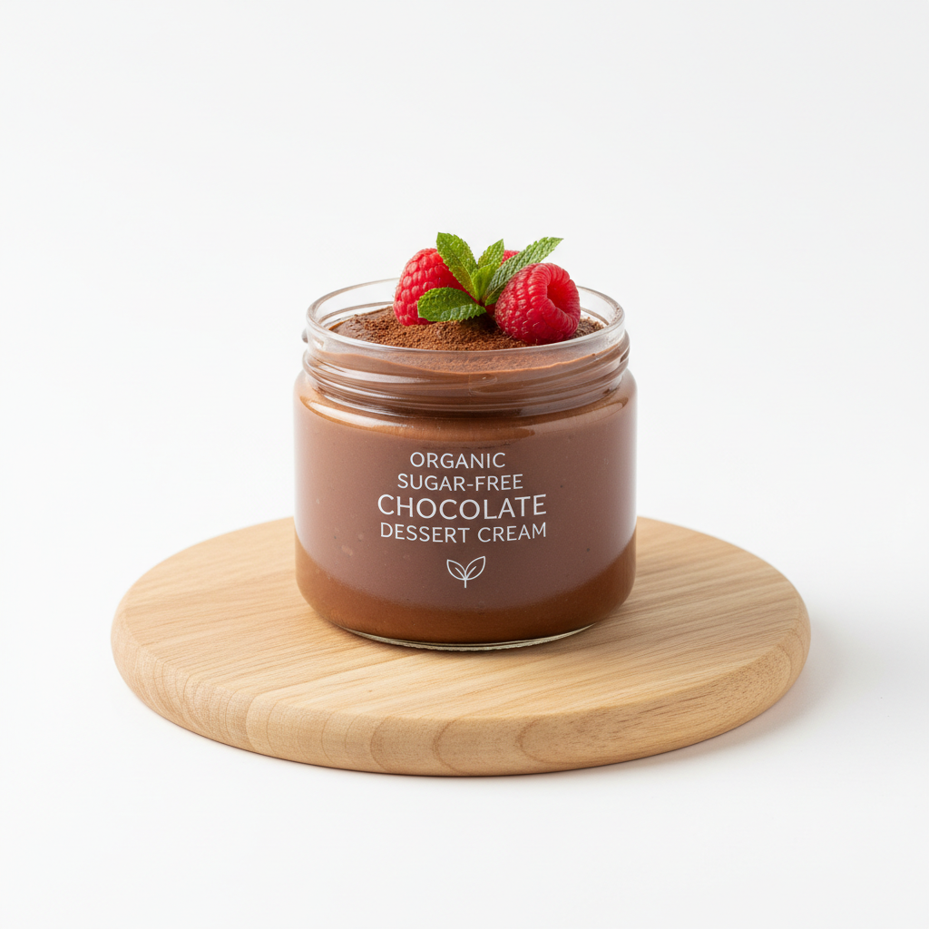 Crème dessert chocolat sans sucre bio