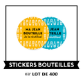 Plaquette stickers bouteille lot de 400 étiquettes - 20 plaquettes de 20 stickers