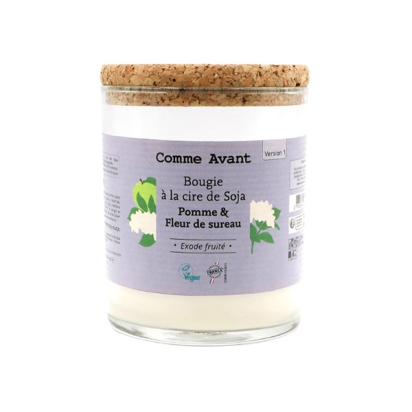 Bougie √† la cire de soja pomme & fleur de sureau - 190 g