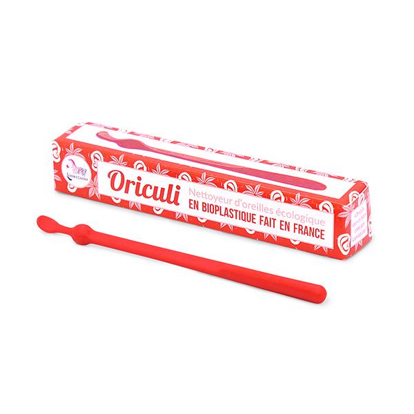 Oriculi en bioplastique rouge