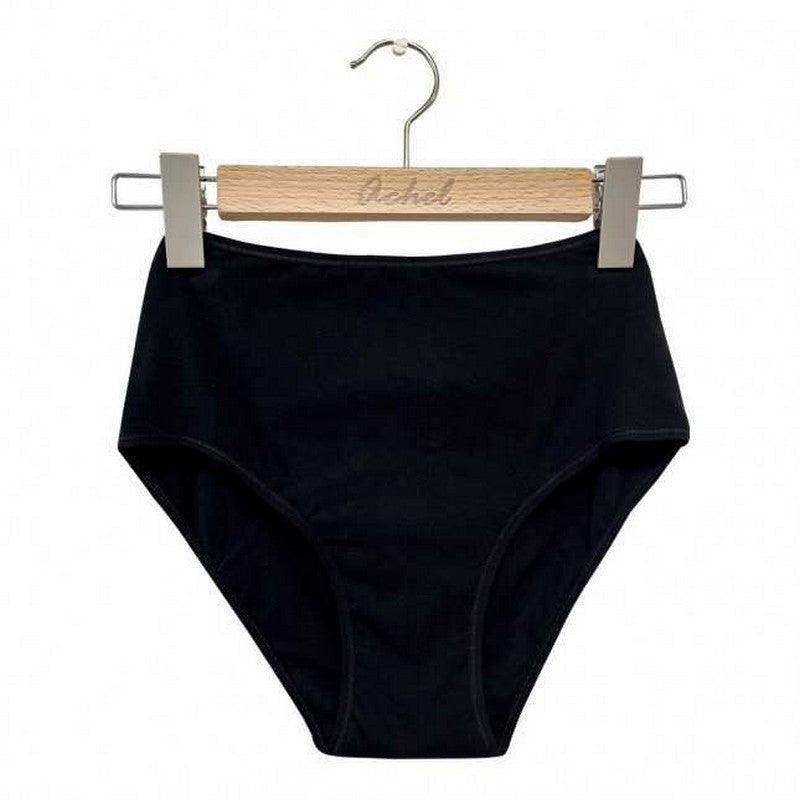Culotte menstruelle haute noire flux abondant (france et bio) - Taille M (42/44)