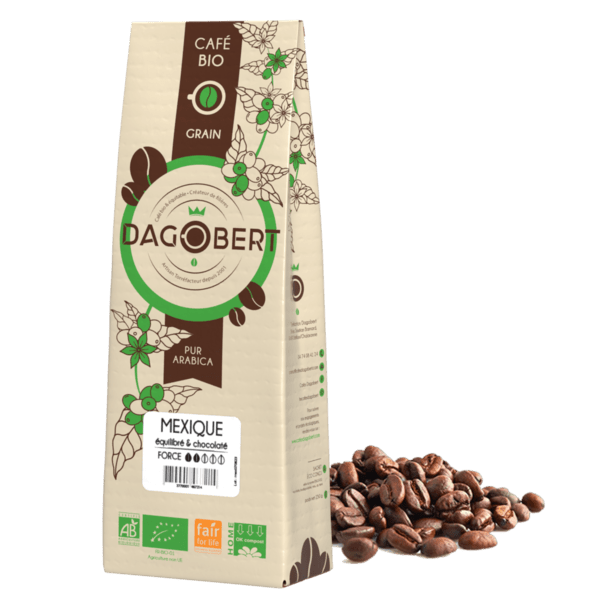 Mexique 100 % arabica, bio, équitable grains - 1 Kg