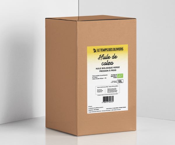 Huile vierge de colza bio Vrac (origine France) - 10 L