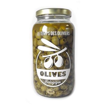 Olives vertes dénoyautées bio (cal 12/14) Vrac (origine Grèce) - 2.6 kg