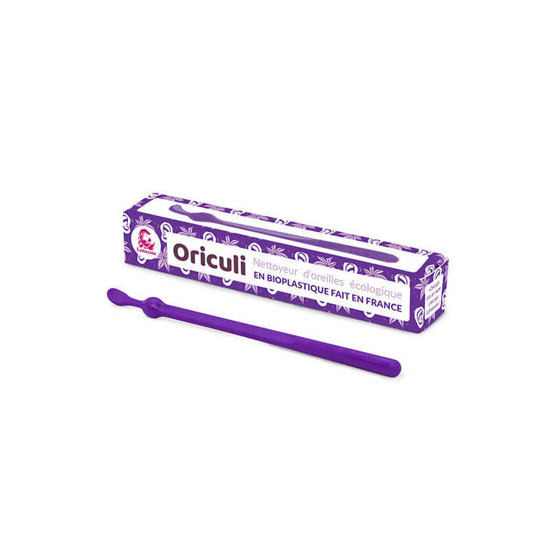 Oriculi en bioplastique violet