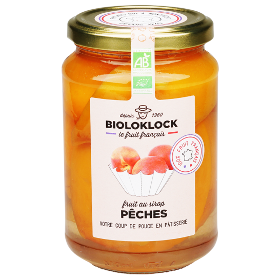 pêches bio au sirop (origine France) - 350 g