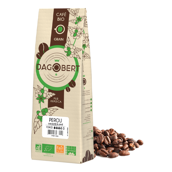 Pérou 100% arabica, bio et équitable - grains - 1 kg