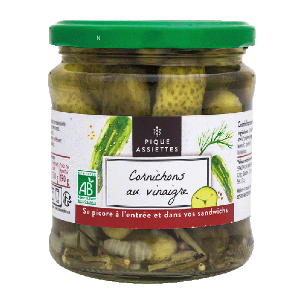 Cornichons au vinaigre bio - 190 g