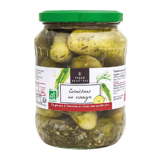 Cornichons au vinaigre bio - 360 g