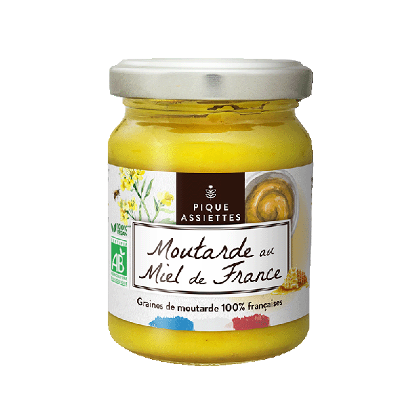 Moutarde au miel de France 100% graines françaises bio - 125 g