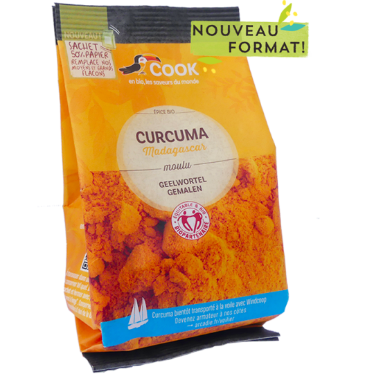Curcuma moulu bio (sachet économique) (origine Madagascar) - 100 g