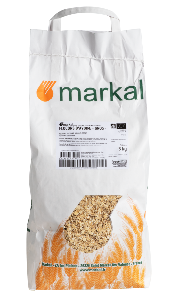 Flocons d'avoine gros bio Vrac (origine UE) - 3 kg