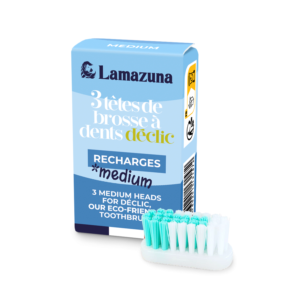 Recharge de 3 tètes de brosse à dents medium