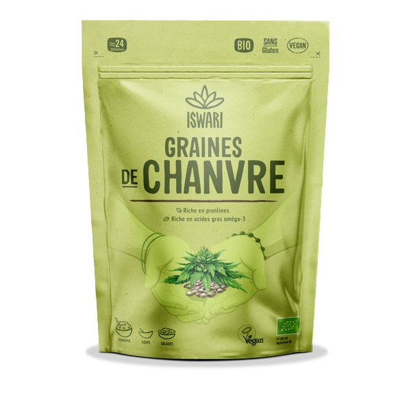 Graines de chanvre décortiquées bio (origine UE) - 250 g