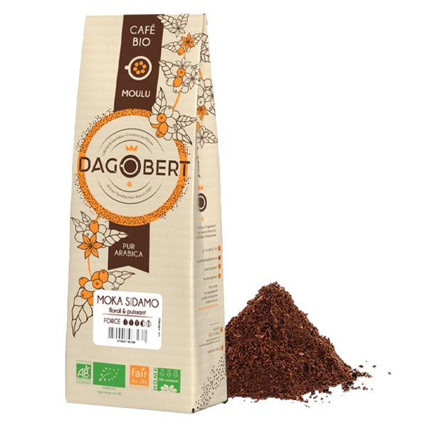 Moka sidamo 100% arabica, bio et equitable - moulu/filtre (origine Ethiopie) - 1 kg
